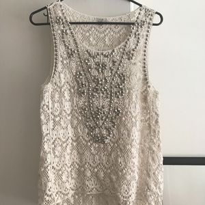 Urban Outfitters Ecote Crochet Studded Tank